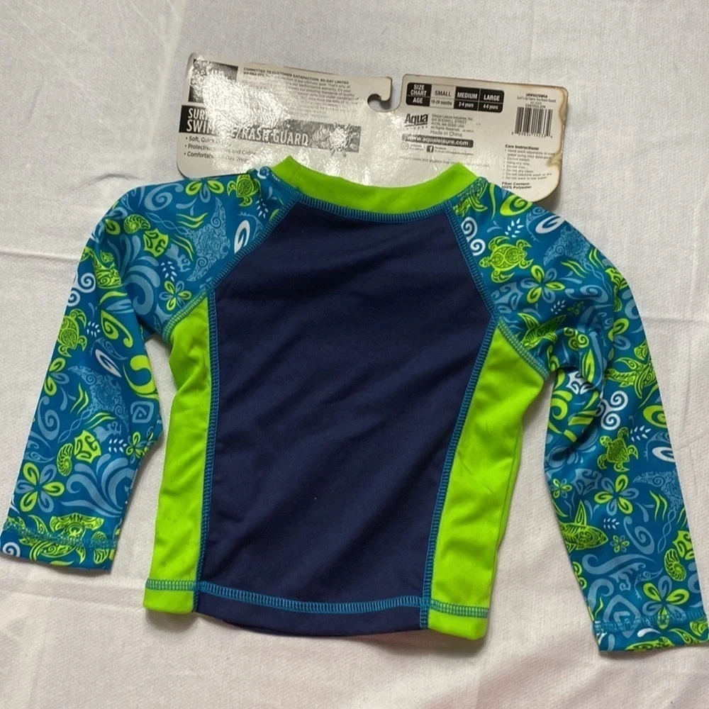Sun Smart Beach Gear Surf’s Up Swim Tee/Rash Guard size S 18-24 months (BC)
